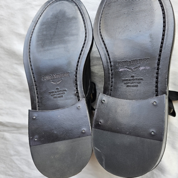 Zadig & Voltaire Laureen Jumbo-Lace Leather Zip Boots Sz EU40/US10 - Picture 11 of 15